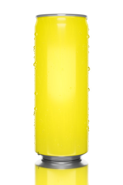 典型的黄色能量饮料锡图片下载