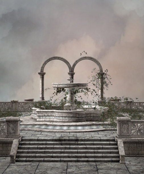 庭院中古老的祭坛图片下载