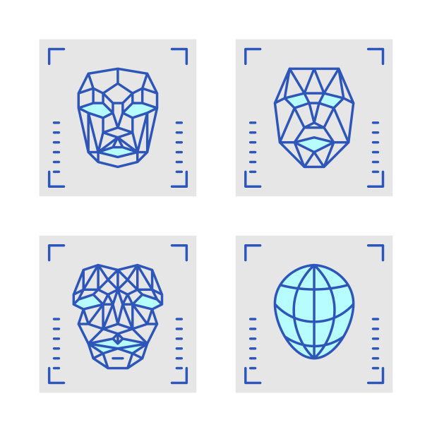 人脸识别技术概念。图片下载