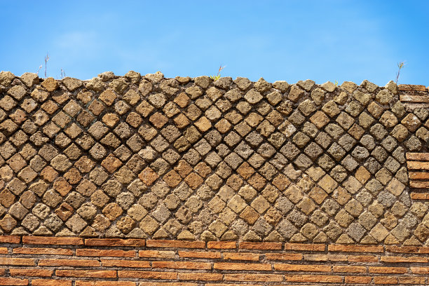 古罗马砖墙-奥斯蒂亚安提卡意大利罗马图片下载