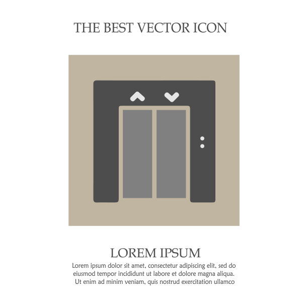 电梯矢量图标eps 10。举简单孤立符号符号。图片下载