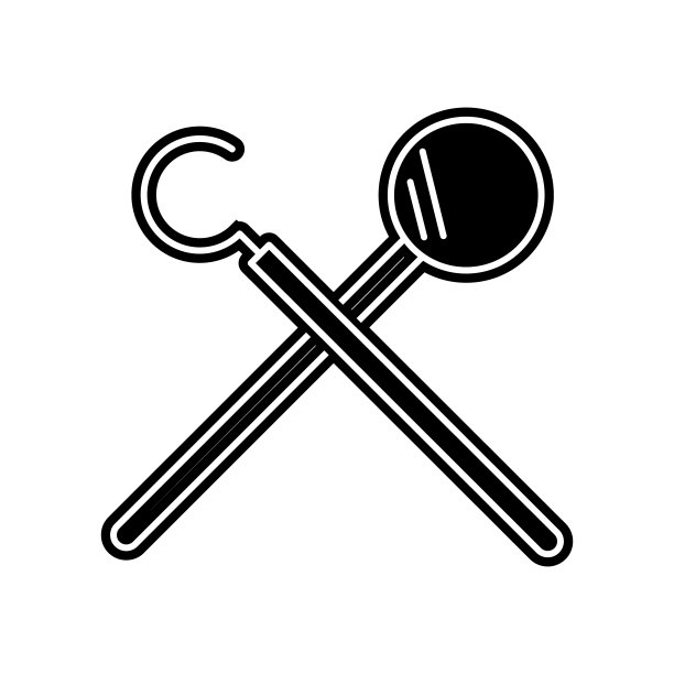牙医工具图标：用于移动概念和Web应用程序的牙科元素图标。网站设计、开发和应用程序开发的标志、扁平图标图片下载