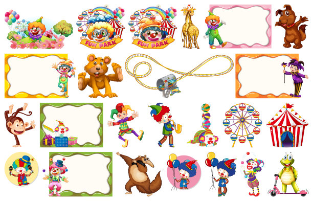 马戏元素集图片下载