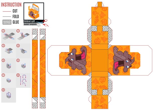打印盒模板宝宝便便快乐的孩子图片下载