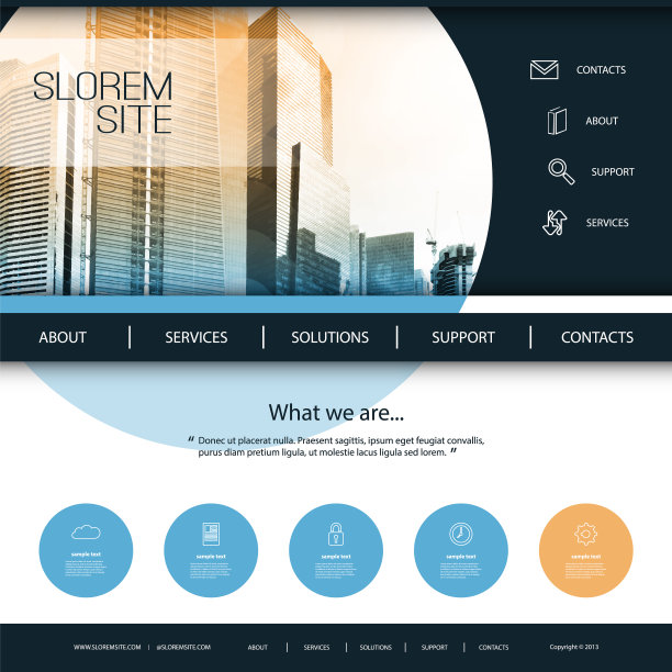 一页网站模板-全球业务图片下载