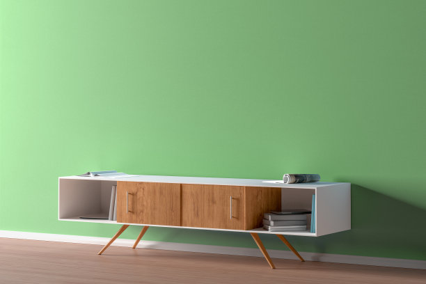 现代客厅里的电视柜图片下载