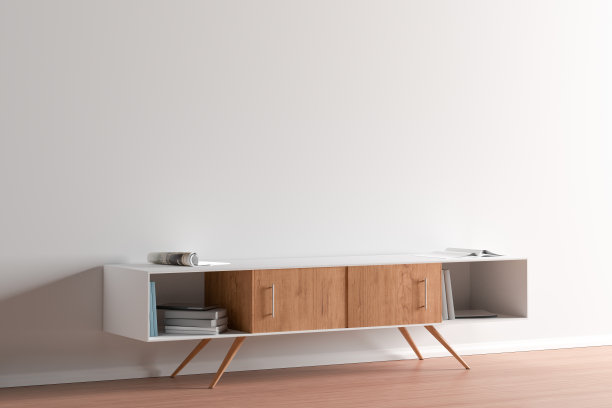 现代客厅里的电视柜图片下载