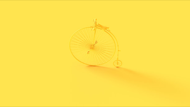 黄色古董自行车图片下载