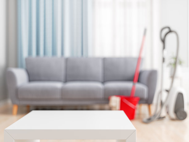 木材空表面和清洁用品在家里作为背景图片下载