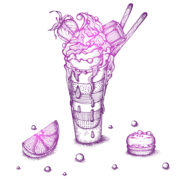 玻璃杯中的甜点图片下载