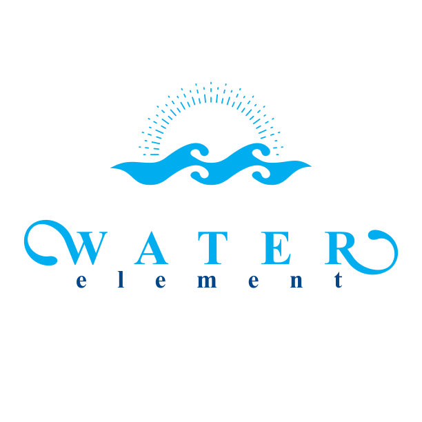 海浪飞溅矢量符号孤立在白色上。水处理公司抽象标志。图片下载