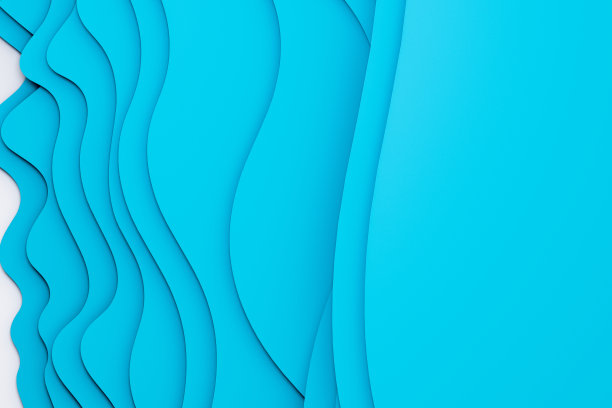 3d渲染，多层剪纸插图背景。图片下载