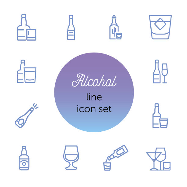 酒精线图标设置图片下载