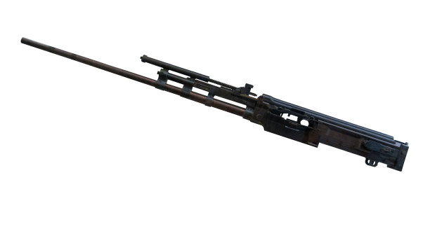 飞机炮管被隔离在白色背景上。第二次世界大战期间空气炮的枪管。图片下载