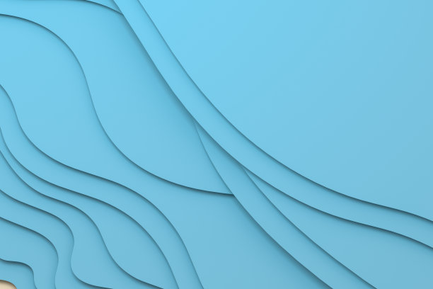 3d渲染，多层剪纸插图背景。图片下载