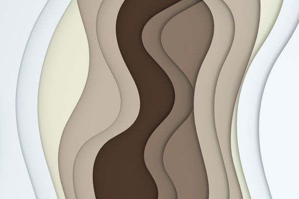 3d渲染，多层剪纸插图背景。图片下载