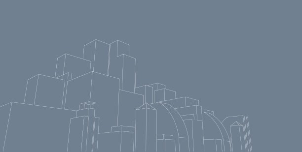 3D插图建筑透视线图片下载