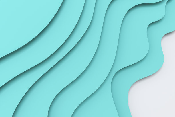 3d渲染，多层剪纸插图背景。图片下载