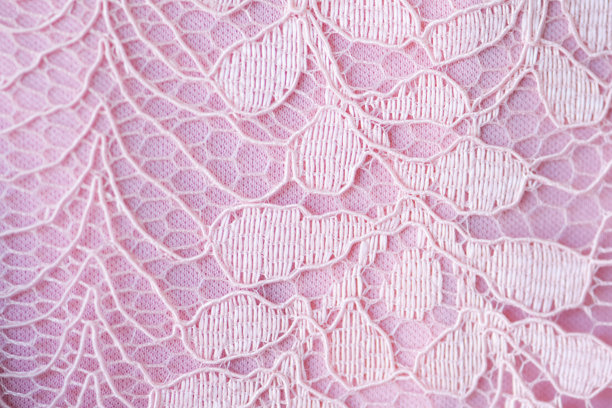 蕾丝面料背景，粉色蕾丝面料图片下载
