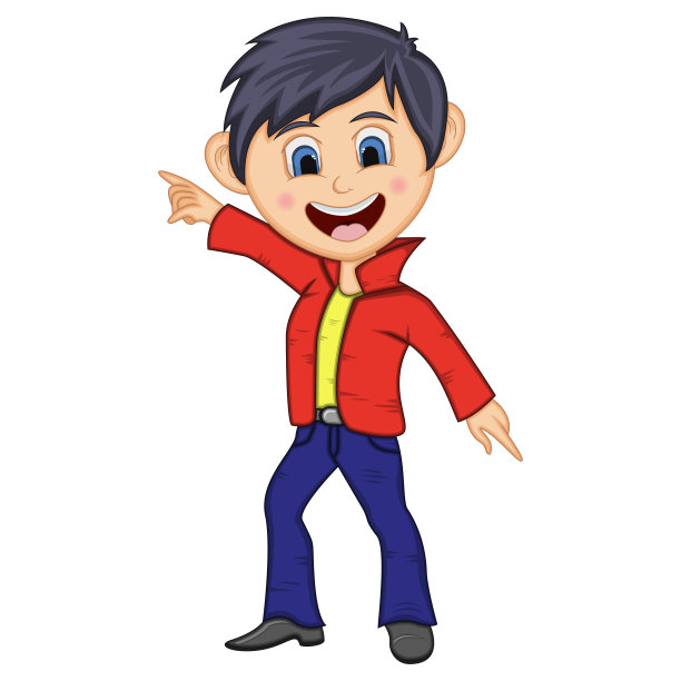 男孩跳舞卡通图片下载