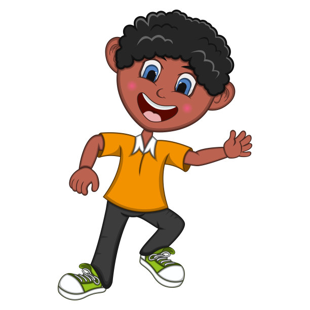 男孩跳舞卡通图片下载