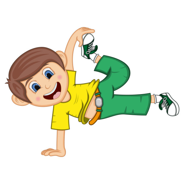 男孩跳舞卡通图片下载