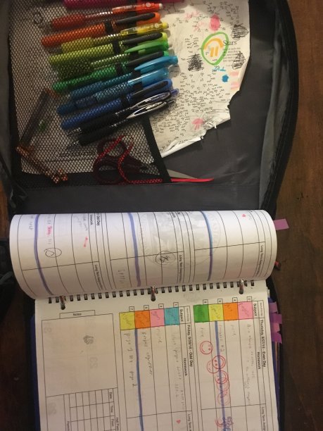 中学组织者和活页夹图片下载