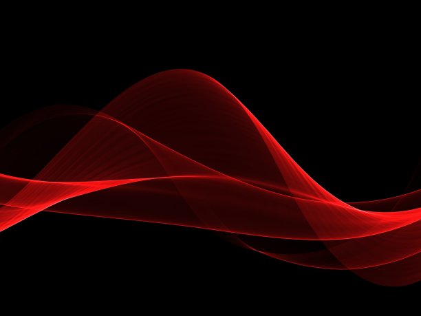 抽象亮色红波设计元素图片下载