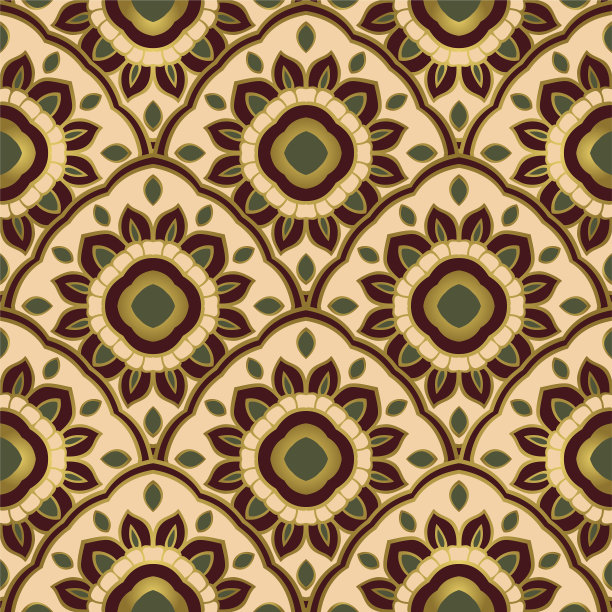 东方抽象模式。素材图片