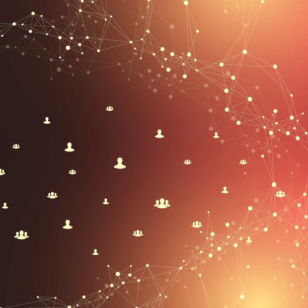 社交媒体网络和营销概念背景。全球商业理念和互联网技术，分析网络。矢量图图片下载