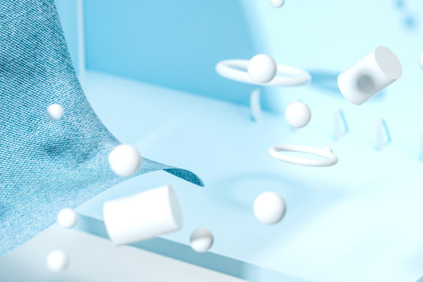 3d渲染，轻松的色彩与创意的形状房间。图片下载