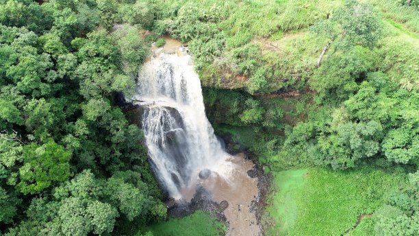 瀑布航拍图像图片下载
