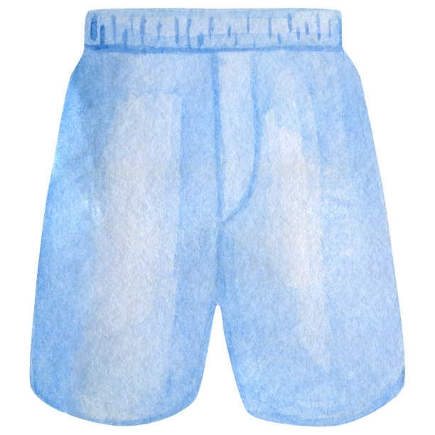 水彩男士内裤。人的内衣。短裤图片下载