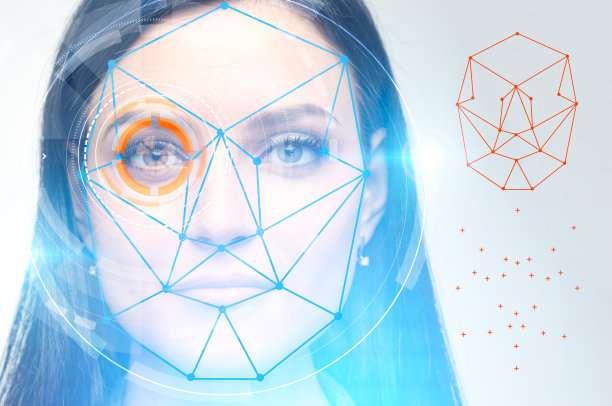 黑发女人的脸部识别图片下载