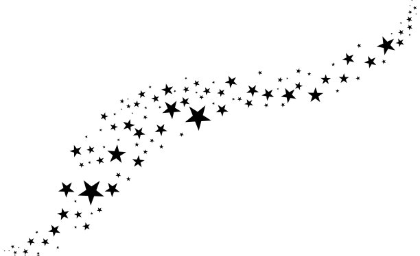 流星。白色背景上孤立的星星云。矢量图图片下载