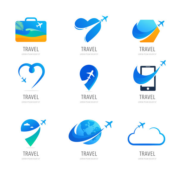 旅游机构logo设计图标和符号图片下载