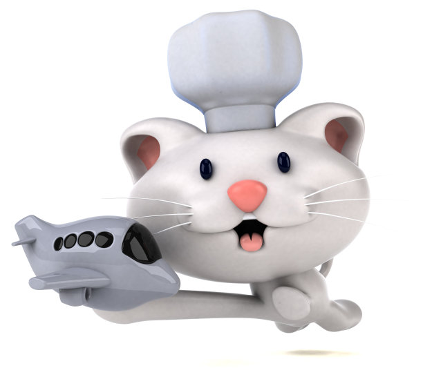 有趣的猫- 3D插图图片下载