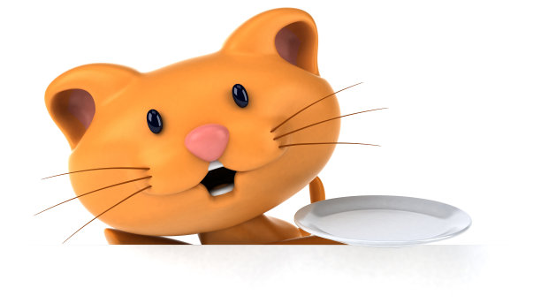 有趣的猫- 3D插图图片下载