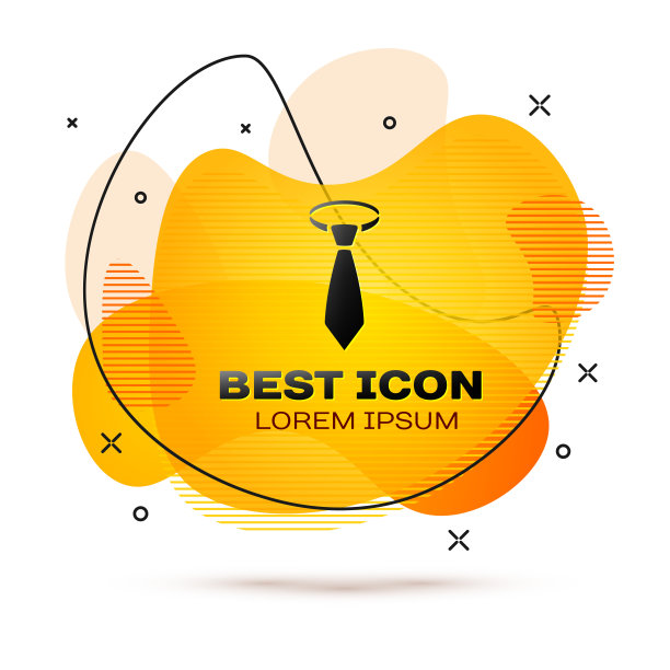 黑领结图标孤立的白色背景。领带和领巾符号。液颜色的旗帜。矢量图图片下载