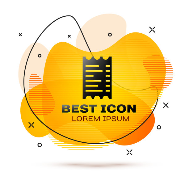 黑纸检查和财务检查图标隔离在白色背景。纸张打印支票，商店收据或账单。液颜色的旗帜。矢量图图片下载