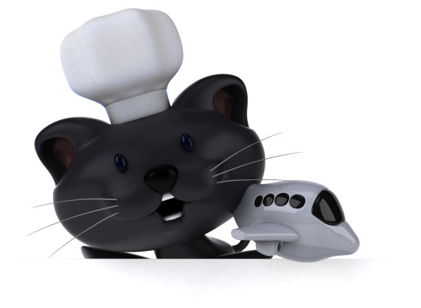 有趣的猫- 3D插图图片下载