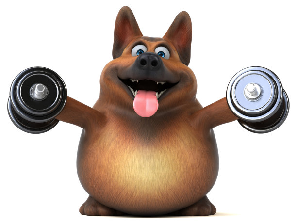 德国牧羊犬- 3D插图图片下载