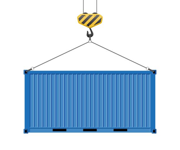 容器挂钩矢量图孤立在白色背景上。图片下载