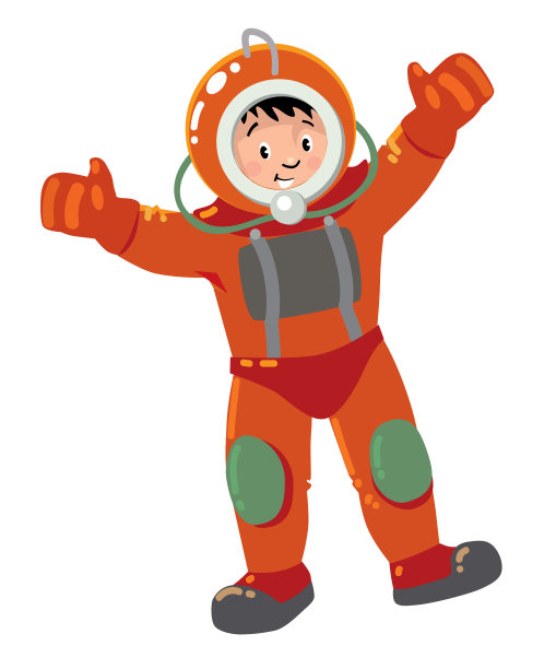 在海底的潜水员。儿童矢量图图片下载