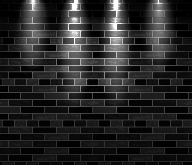 砖墙无缝图案，矢量平风格图片下载