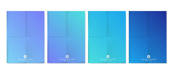 简单的蓝色渐变最小集海报，传单，宣传册，广告图片下载