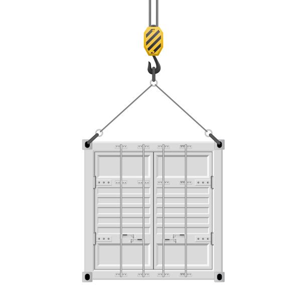 容器挂钩矢量图孤立在白色背景上。图片下载