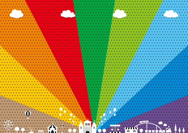 游乐园背景城堡、景点、游乐设施图片下载