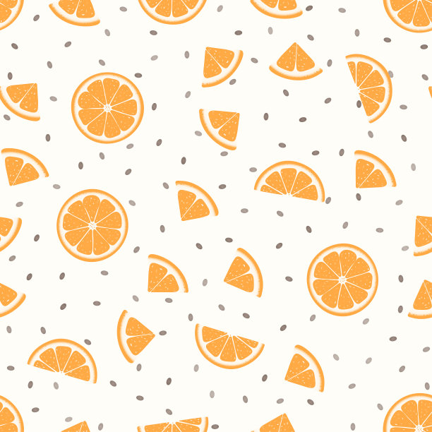 奇亚布丁与橙色无缝背景。图片下载