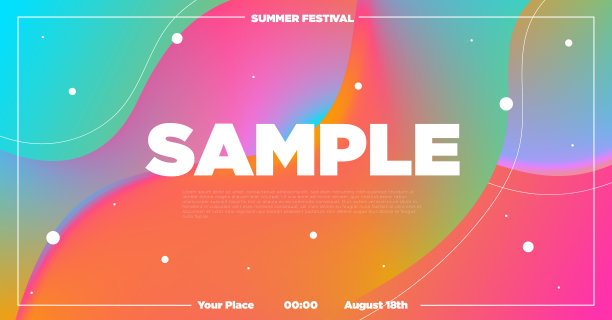 封面设计模板。抽象梯度波背景图片下载